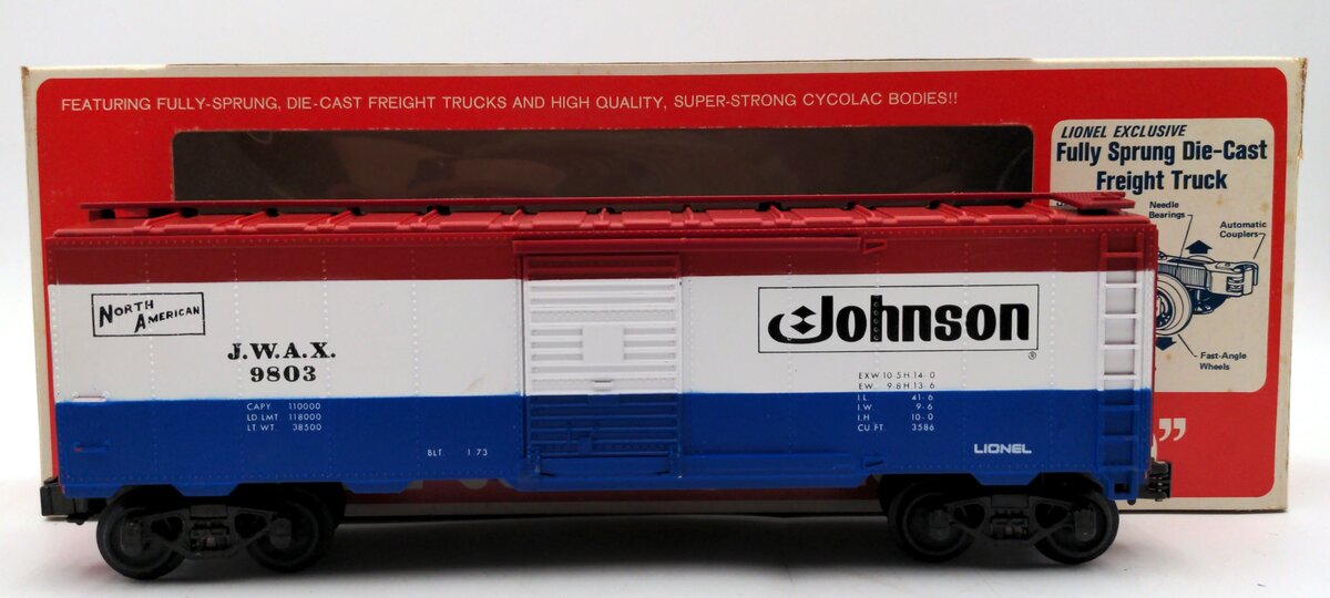 Lionel 6-9803 O Gauge Johnson Wax Box Car EX/Box
