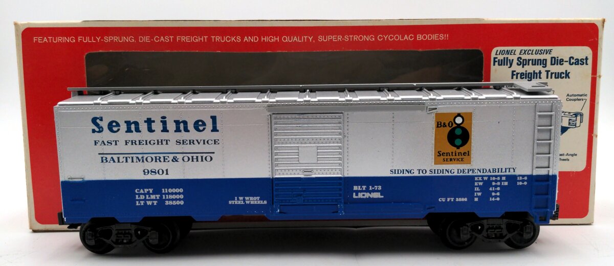 Lionel 6-9801 O Gauge Baltimore & Ohio Sentinel Box Car EX/Box