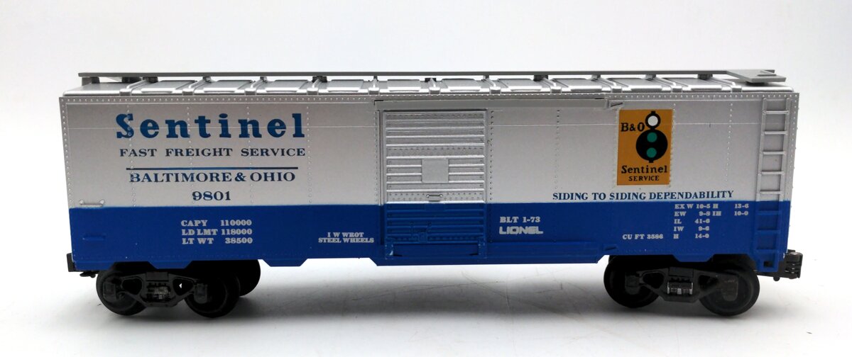 Lionel 6-9801 O Gauge Baltimore & Ohio Sentinel Box Car EX/Box