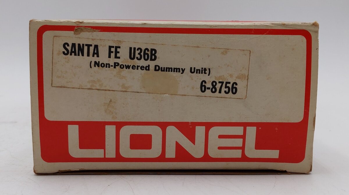 Lionel 6-8756 O Gauge Santa Fe U36B Dummy Unit Diesel Locomotive LN/Box