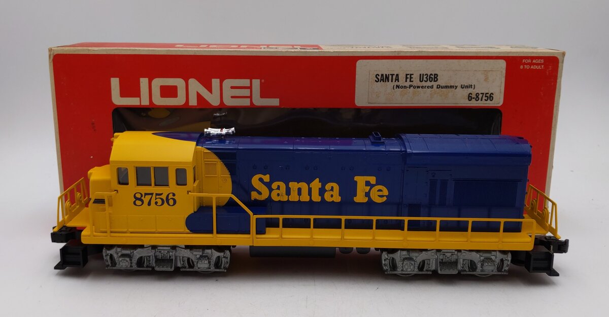 Lionel 6-8756 O Gauge Santa Fe U36B Dummy Unit Diesel Locomotive LN/Box