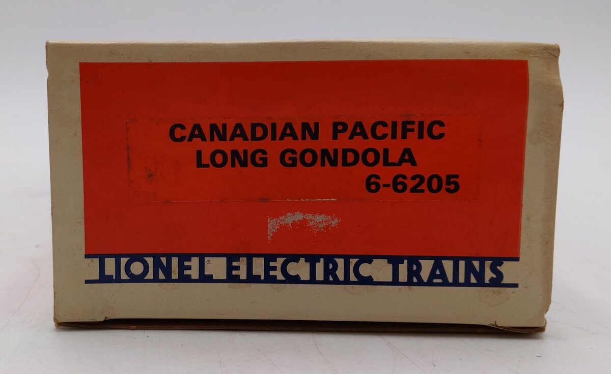 Lionel 6-6205 O Gauge Canadian Pacific Long Gondola with Canisters LN/Box