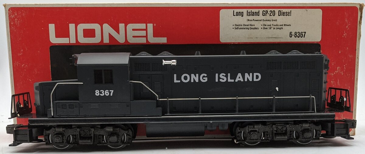 Lionel 6-8367 O Gauge Long Island GP20 Non-Powered Diesel Locomotive VG/Box