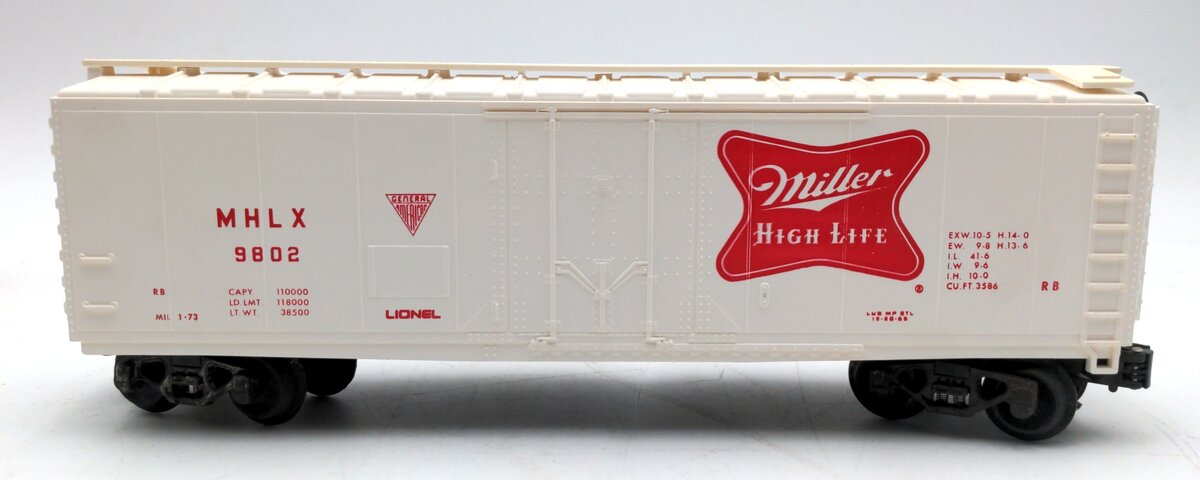 Lionel 6-9802 O Gauge Miller High Life Reefer Car #9802 EX/Box