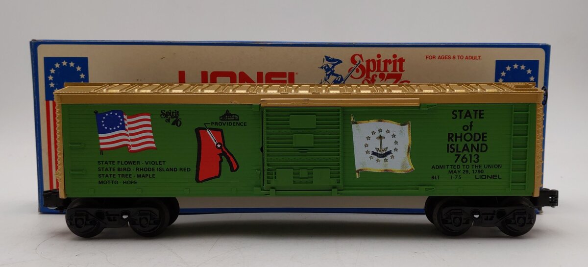 Lionel 6-7613 O Gauge Spirit of 76 State of Rhode Island Boxcar #7613 LN/Box