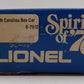 Lionel 6-7612 O Gauge State of North Carolina Boxcar #7612 LN/Box
