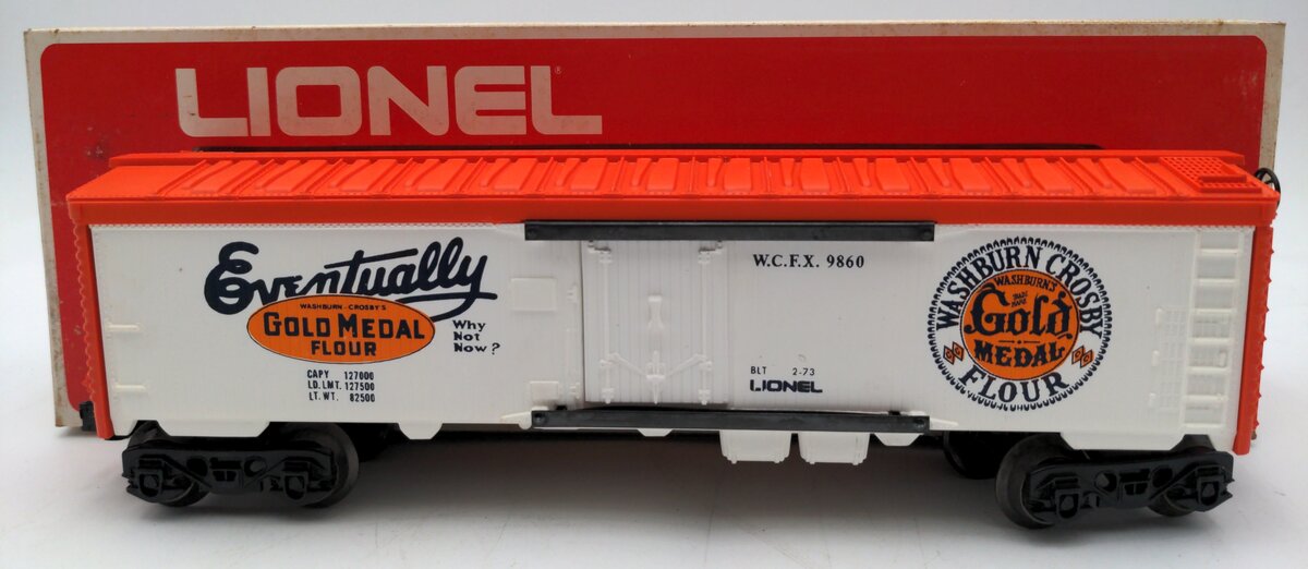 Lionel 6-9860 O Gauge Gold Medal Flour Billboard Reefer Car EX/Box