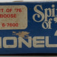 Lionel 6-7600 O Gauge Spirit of 76 N5C Porthole Lighted Caboose VG/Box