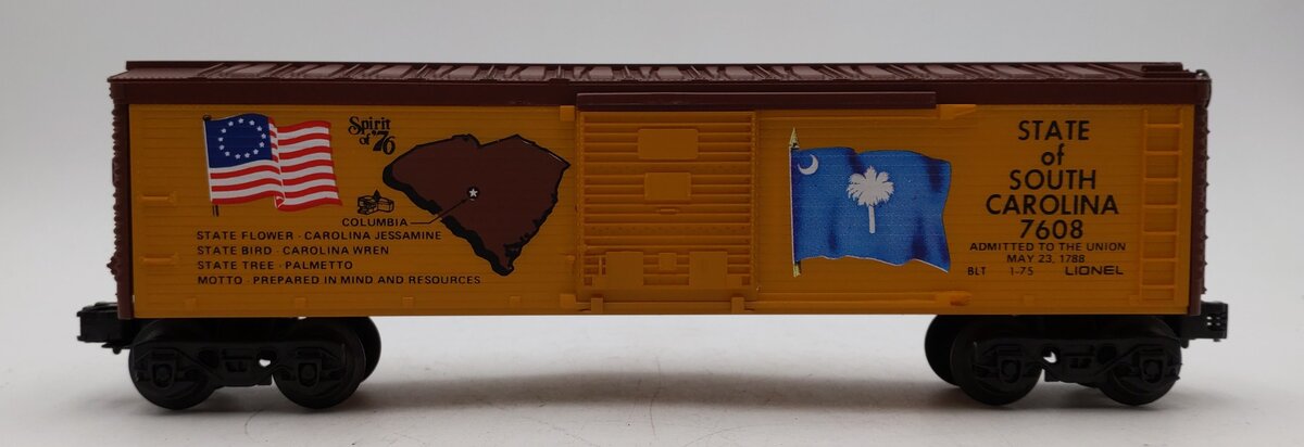 Lionel 6-7608 O Gauge State of South Carolina Boxcar #7608 LN/Box