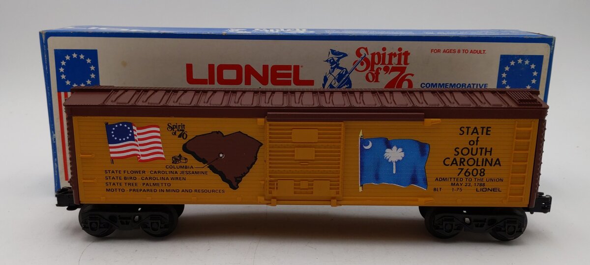 Lionel 6-7608 O Gauge State of South Carolina Boxcar #7608 LN/Box