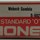 Lionel 6-9820 O Gauge Wabash Gondola Car #9820 VG/Box