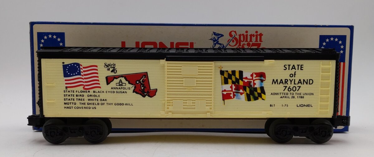 Lionel 6-7607 O Gauge State of Maryland Boxcar #7607 LN/Box