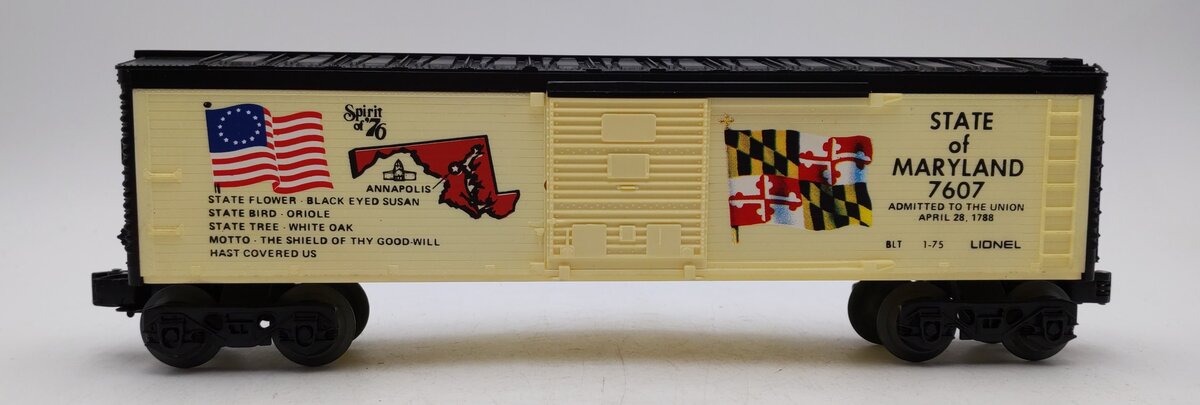 Lionel 6-7607 O Gauge State of Maryland Boxcar #7607 LN/Box