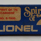 Lionel 6-7600 O Gauge Spirit of 76 N5C Porthole Lighted Caboose #7600 LN/Box