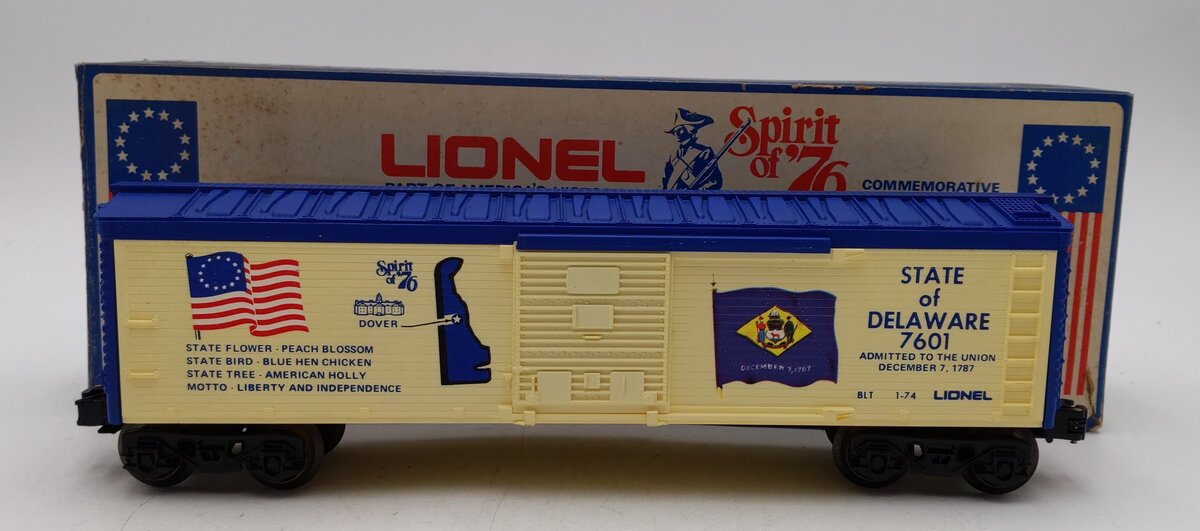 Lionel 6-7601 O Gauge State of Delaware Boxcar LN/Box