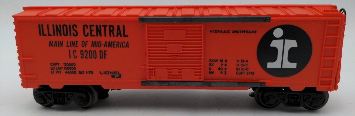 Lionel 6-9200 O Gauge Illinois Central Boxcar #9200 VG/Box