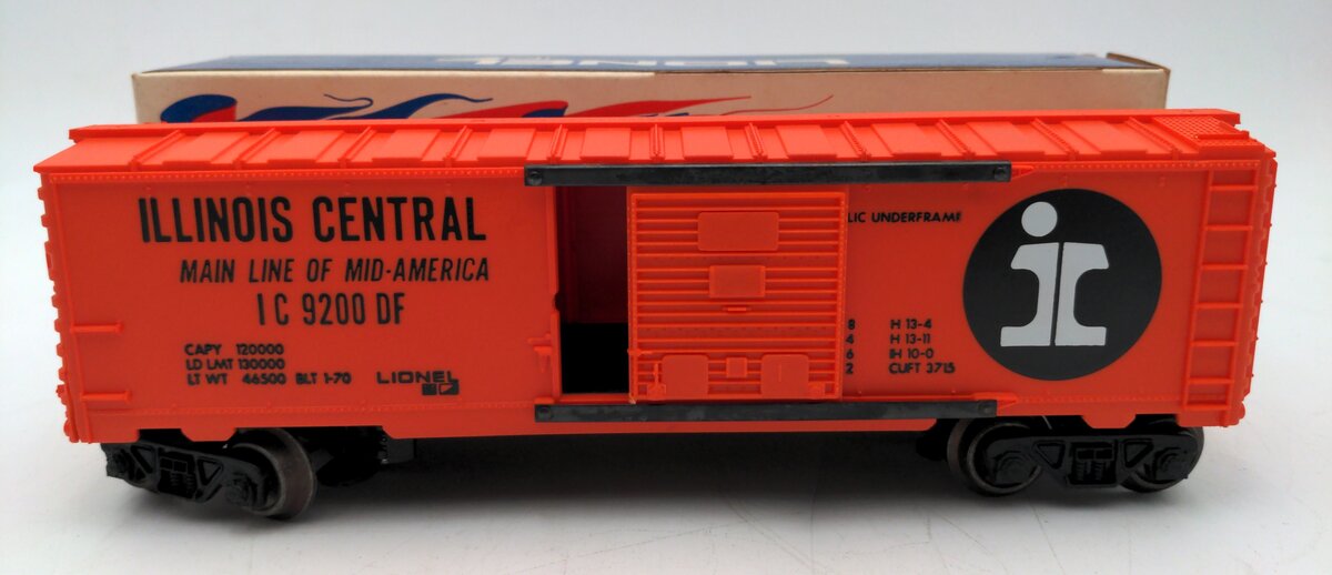Lionel 6-9200 O Gauge Illinois Central Boxcar #9200 VG/Box