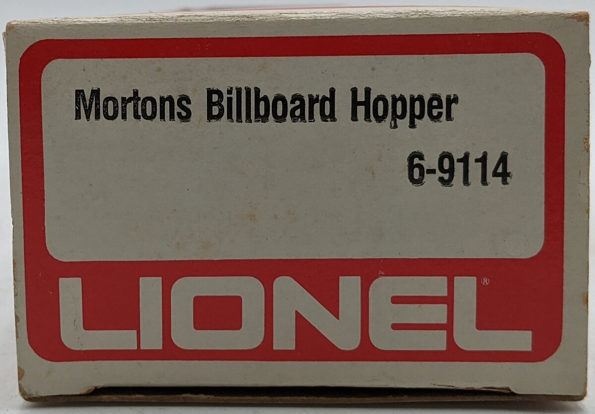 Lionel 6-9114 O Gauge Morton Salt Covered 4-Bay Hopper NIB