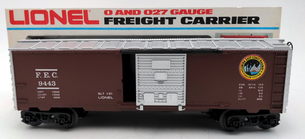 Lionel 6-9443 O Gauge Florida East Coast Boxcar EX/Box