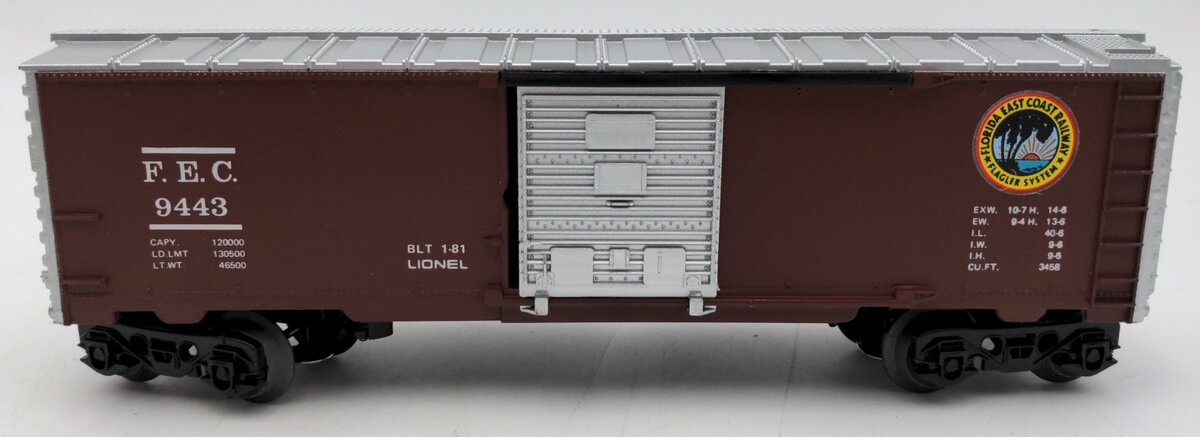 Lionel 6-9443 O Gauge Florida East Coast Boxcar EX/Box
