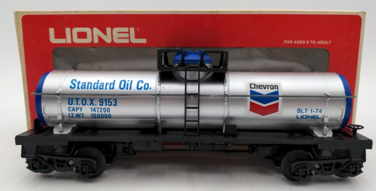 Lionel 6-9153 O Gauge Chevron Single Dome Tank Car EX/Box