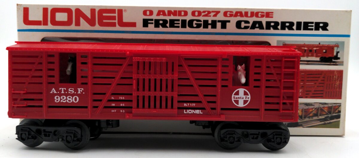 Lionel 6-9280 O Gauge Santa Fe Horse Transport Car NIB