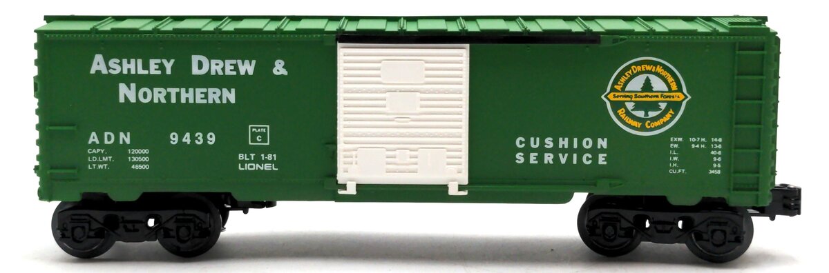 Lionel 6-9439 O Gauge Ashley Drew & Northern Boxcar LN/Box
