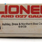 Lionel 6-9439 O Gauge Ashley Drew & Northern Boxcar LN/Box