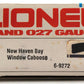 Lionel 6-9272 O Gauge New Haven Bay Window Lighted Caboose LN/Box