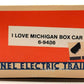 Lionel 6-9486 O Gauge I Love Michigan Boxcar #9486 LN/Box