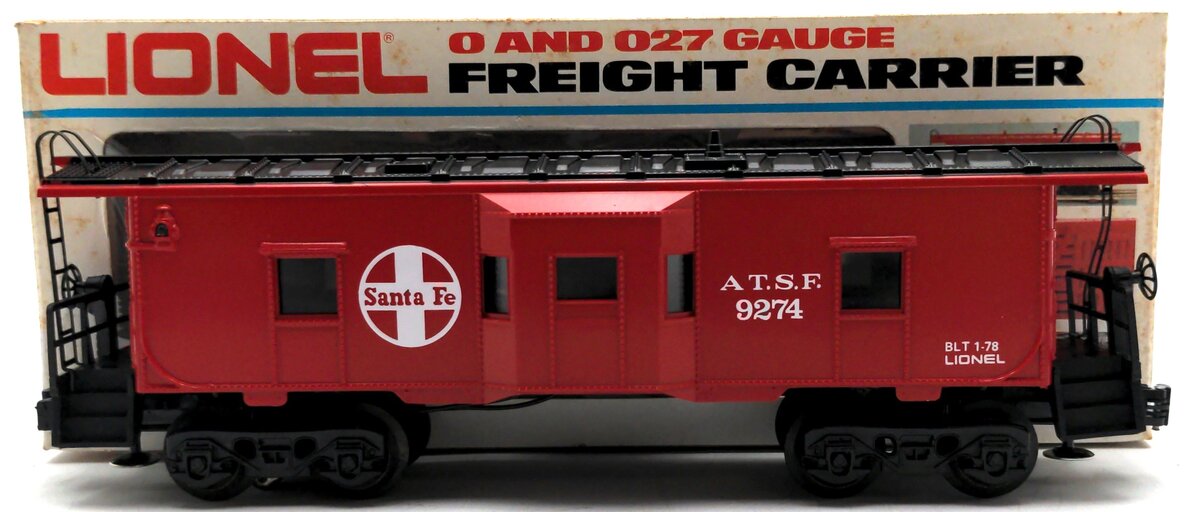 Lionel 6-9274 O Gauge Santa Fe Bay Window Caboose VG/Box