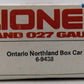Lionel 6-9438 O Gauge Ontario Northland Box Car NIB