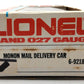 Lionel 6-9218 O Gauge Monon Mail Operating Boxcar LN/Box