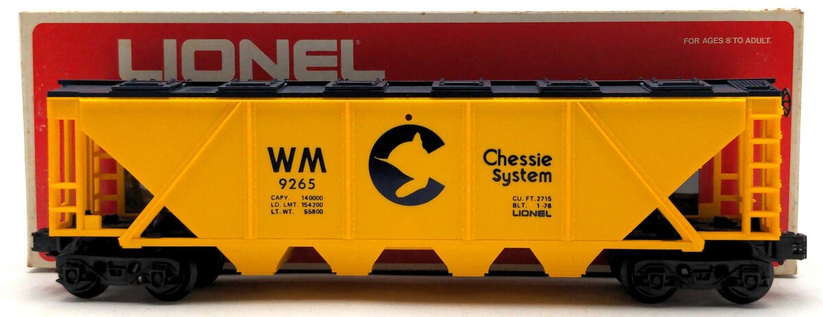 Lionel 6-9265 O Gauge Chessie Covered Hopper #9265 LN/Box