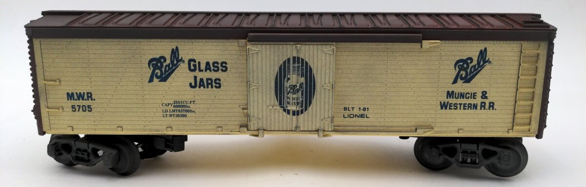 Lionel 6-5705 O Gauge Ball Glass Jars Woodside Reefer EX/Box