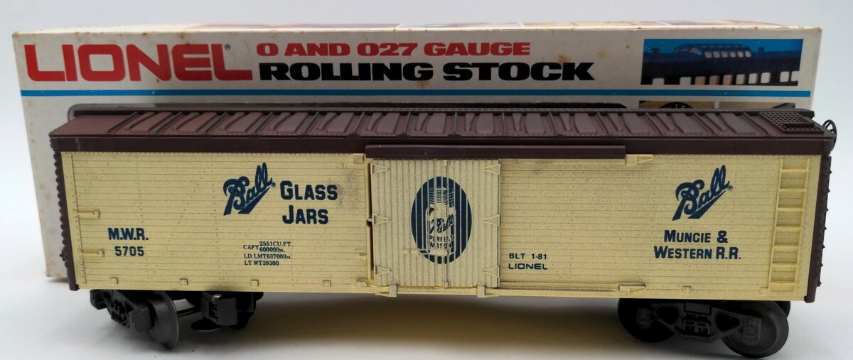 Lionel 6-5705 O Gauge Ball Glass Jars Woodside Reefer EX/Box
