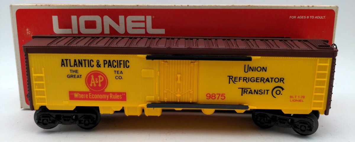 Lionel 6-9875 O Atlantic and Pacific Billboard Reefer Car #9875 EX/Box