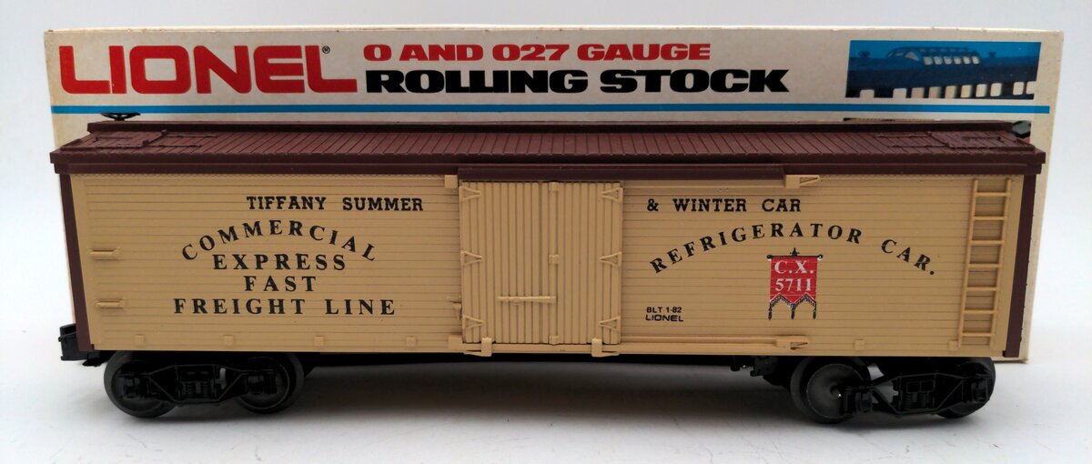 Lionel 6-5711 O Gauge Commercial Express Woodside Reefer Car EX/Box