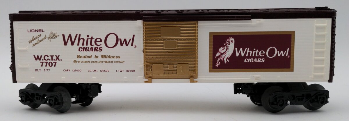 Lionel 6-7707 O Gauge White Owl Cigar Boxcar EX/Box