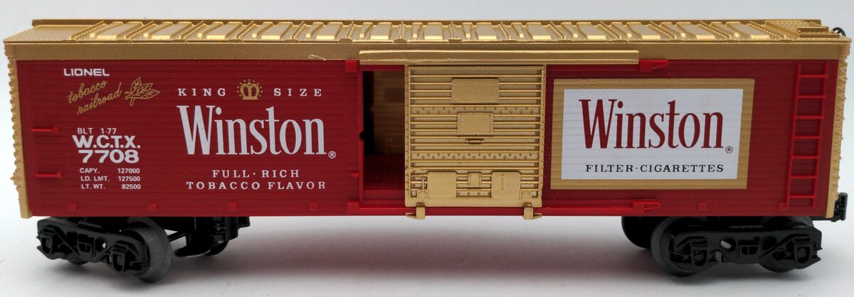 Lionel 6-7708 O Gauge Winston Billboard Reefer Car EX/Box