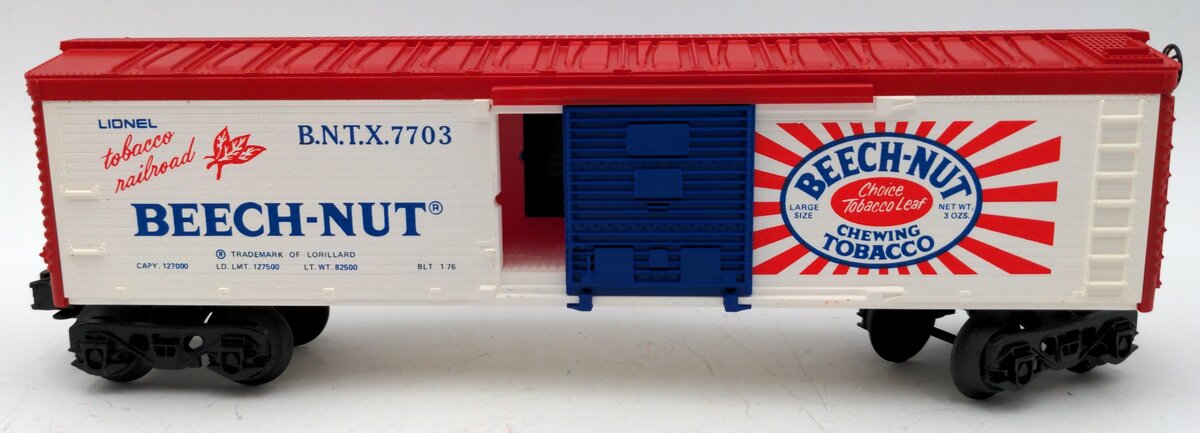 Lionel 6-7703 O Gauge Beechnut Billboard Reefer Car #7703 EX/Box