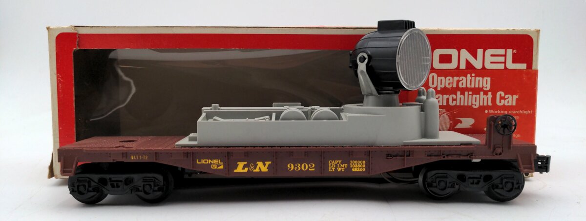 Lionel 6-9302 O Gauge Louisville & Nashville Operating Searchlight Car EX/Box