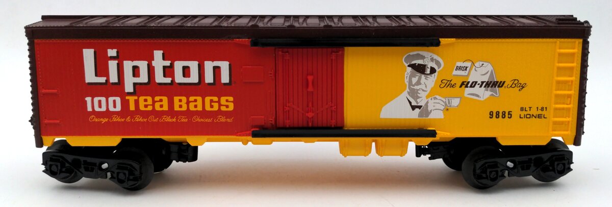Lionel 6-9885 O Gauge Lipton Tea Billboard Reefer Car EX/Box