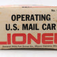 Lionel 6-9301 O Gauge US Mail Operating Boxcar #9301 - Without Mailbag VG/Box
