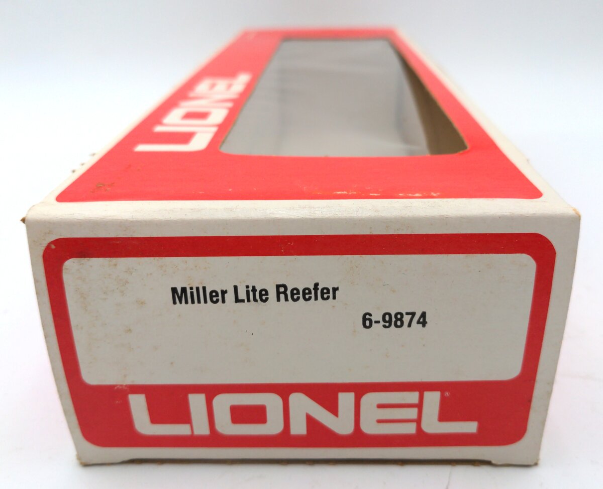 Lionel 6-9874 O Gauge Miller Lite Beer Billboard Reefer Car EX/Box