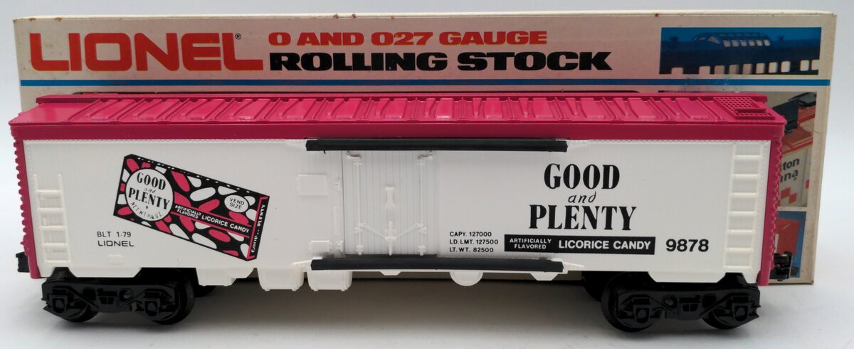 Lionel 6-9878 O Gauge Good & Plenty Billboard Reefer Car EX/Box