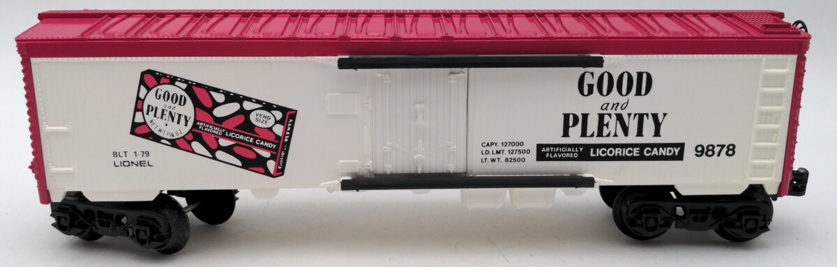 Lionel 6-9878 O Gauge Good & Plenty Billboard Reefer Car EX/Box