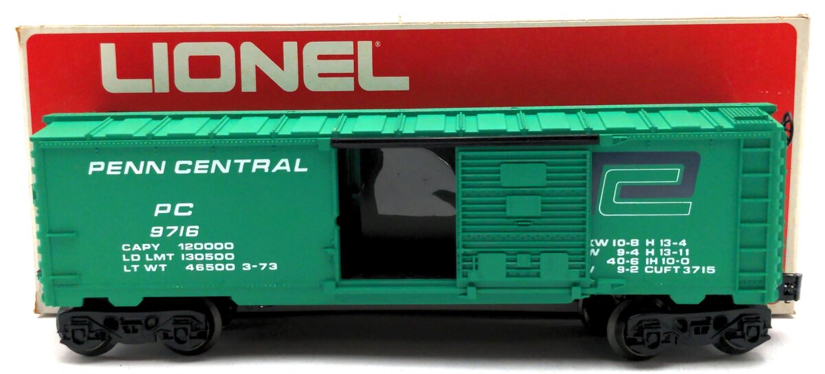 Lionel 6-9716 O Gauge Penn Central Boxcar VG/Box