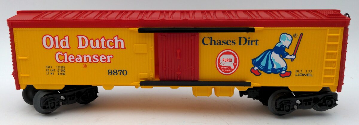 Lionel 6-9870 O Gauge Old Dutch Cleanser Billboard Reefer Car EX/Box