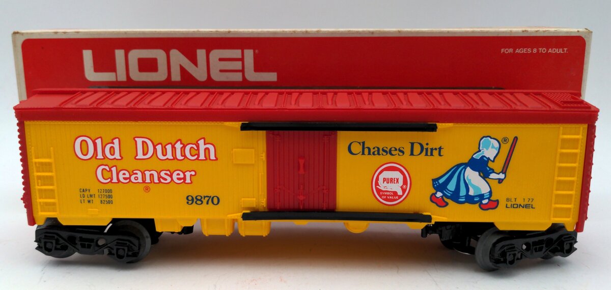 Lionel 6-9870 O Gauge Old Dutch Cleanser Billboard Reefer Car EX/Box